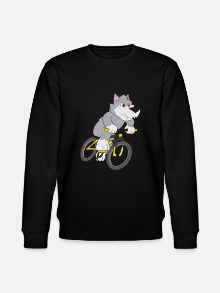 Mountain Bike Wolf - Stanley/Stella CHANGER Unisex Organic Sweatshirt - black