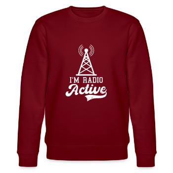 Amateurfunk Aktivfunk - Stanley/Stella Unisex Bio-Sweatshirt CHANGER  - Burgunderrot - Vorne - Nik (191cm) & Marisol (170cm)