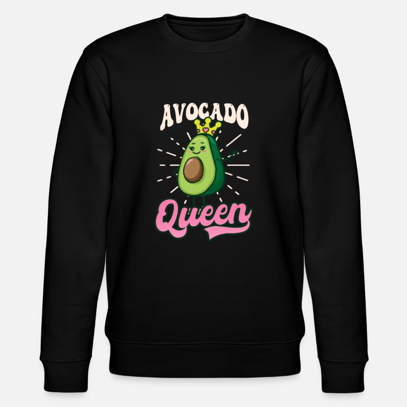 Avocado Avocado Königin - Stanley/Stella Unisex Bio-Sweatshirt CHANGER  - Schwarz