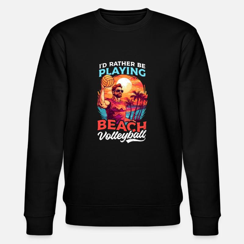 Le beach-volley préfère jouer - Sweat bio CHANGER Stanley/Stella Unisexe - noir