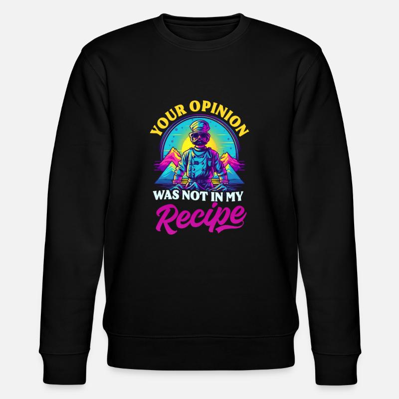 Kochmesser-Meinung nicht im Rezept - Stanley/Stella Unisex Bio-Sweatshirt CHANGER  - Schwarz