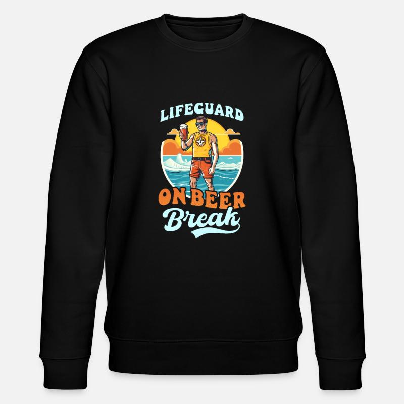 Rettungsschwimmer Rettungsschwimmer in der Bierpause - Stanley/Stella Unisex Bio-Sweatshirt CHANGER  - Schwarz