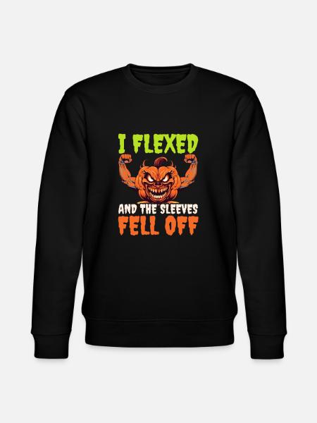 Bodybuilding Halloween Flexed Fell Off - Stanley/Stella CHANGER Unisex Organic Sweatshirt - black