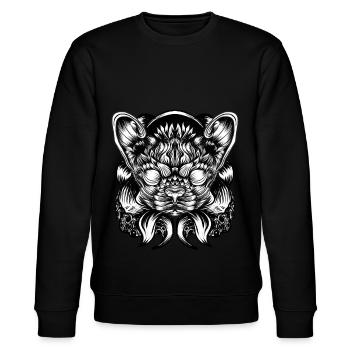 Cat or dog? - Stanley/Stella CHANGER Unisex Organic Sweatshirt - black - Front - Nik (191cm) & Marisol (170cm)