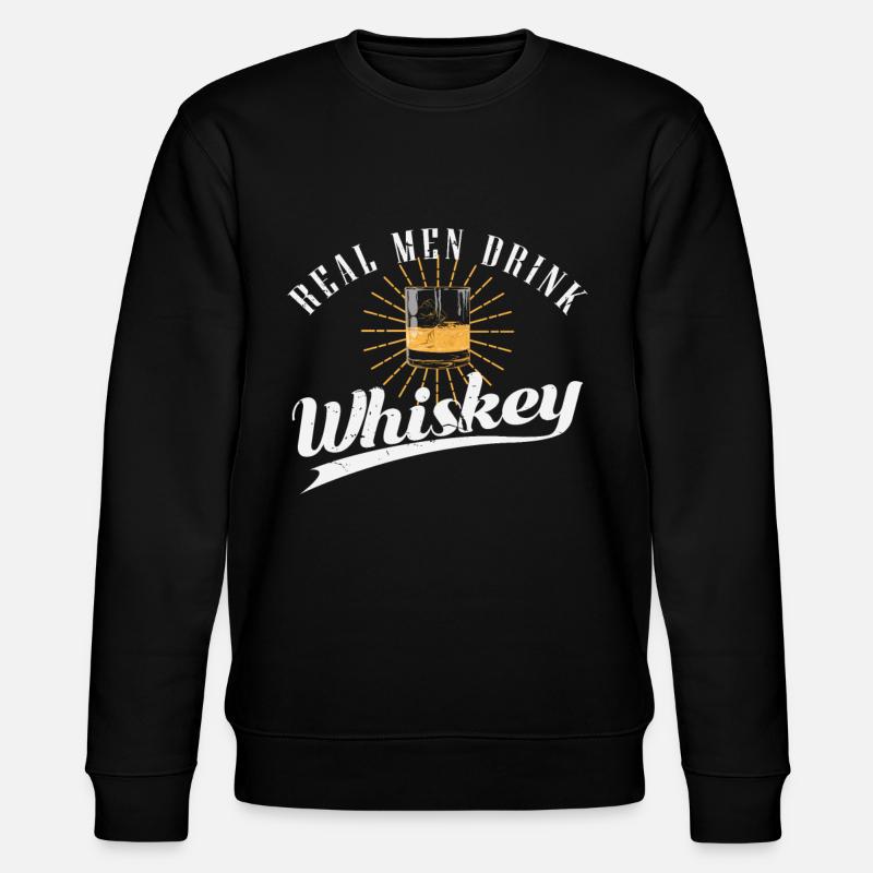 Real Men Drink Whiskey - Stanley/Stella Unisex Bio-Sweatshirt CHANGER  - Schwarz