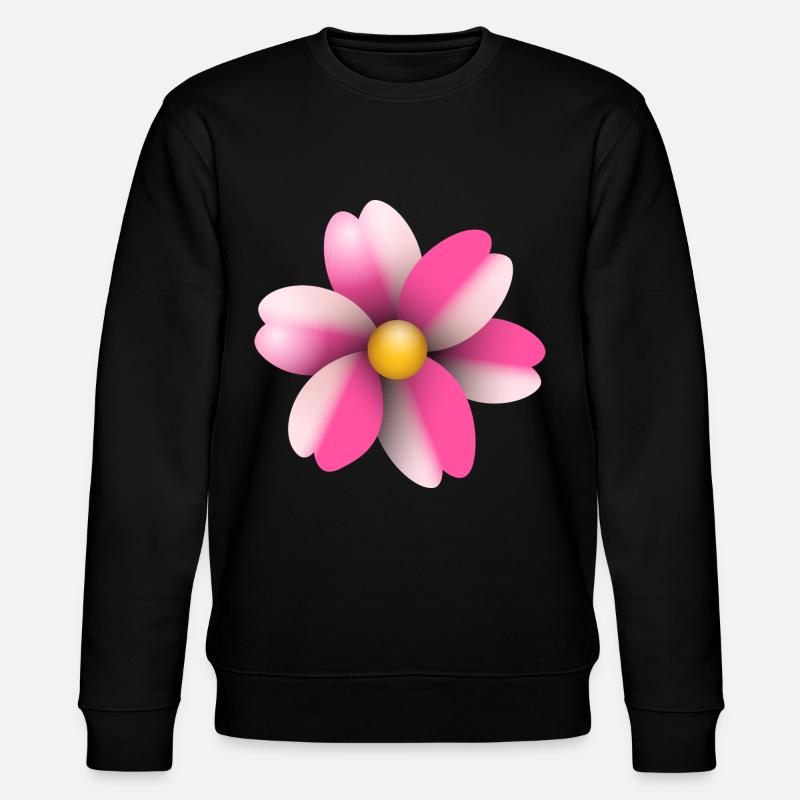rosa Blüte - Stanley/Stella Unisex Bio-Sweatshirt CHANGER  - Schwarz