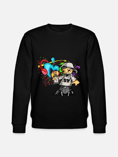 graffiti music sprayer - Stanley/Stella CHANGER Unisex Organic Sweatshirt - black
