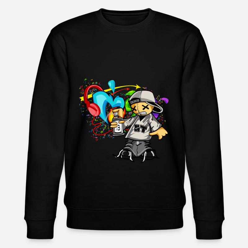 graffiti music sprayer - Stanley/Stella Unisex Bio-Sweatshirt CHANGER  - Schwarz