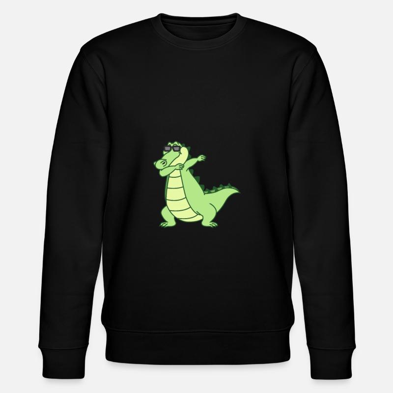 Crocodile Dabbing Dab Dance Geschenk - Stanley/Stella Unisex Bio-Sweatshirt CHANGER  - Schwarz