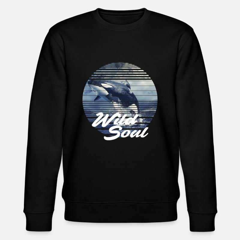 Orca Love Wild Soul - Stanley/Stella Unisex Bio-Sweatshirt CHANGER  - Schwarz