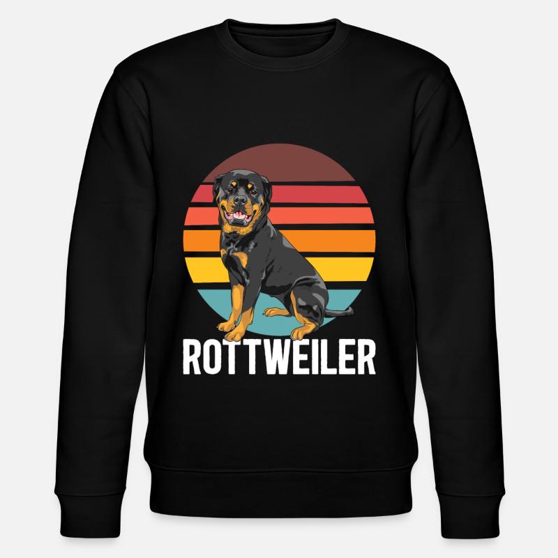 Rétro Rottweiler chien - Sweat bio CHANGER Stanley/Stella Unisexe - noir