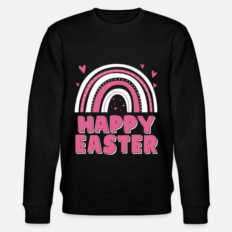 Joyeuses Pâques Femmes Mignon Arc-en-ciel - Sweat bio CHANGER Stanley/Stella Unisexe - noir