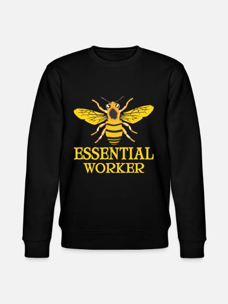 Indispensable labour power Nature Beekeeping - Stanley/Stella CHANGER Unisex Organic Sweatshirt - black