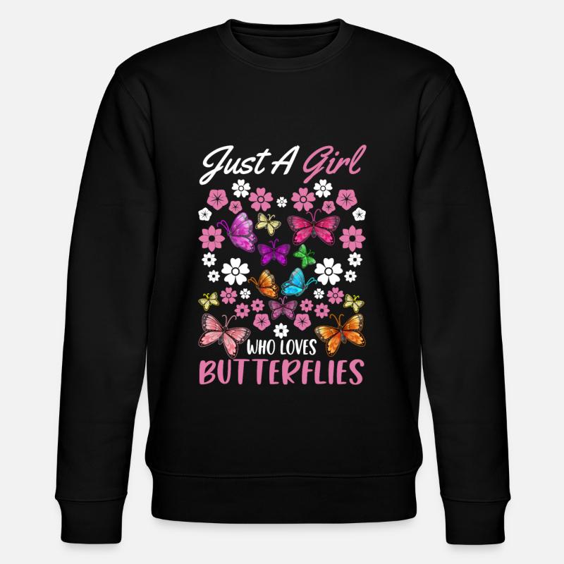 Papillon mignon Fille Papillon Papillons - Sweat bio CHANGER Stanley/Stella Unisexe - noir