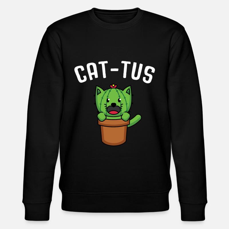 Kawaii Cactus Chat Chaton Succulents - Sweat bio CHANGER Stanley/Stella Unisexe - noir