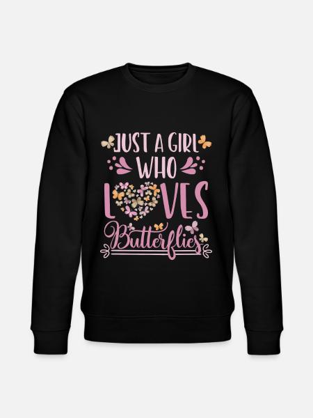 Butterfly Girl Cute Butterflies - Stanley/Stella CHANGER Unisex Organic Sweatshirt - black
