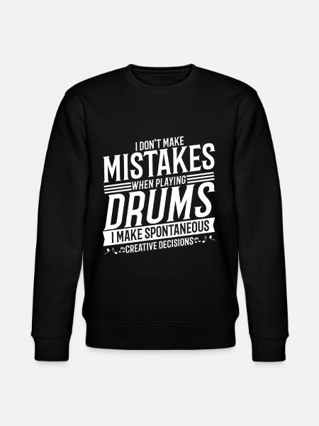 Drummers Musical Instrument Music Percussion - Stanley/Stella CHANGER Unisex Organic Sweatshirt - black