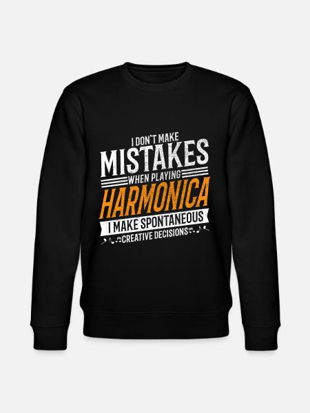 Harmonica Creative Harmonica Player - Stanley/Stella CHANGER Unisex Organic Sweatshirt - black