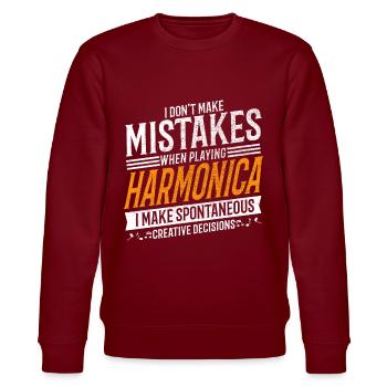 Harmonica Creative Harmonica Player - Sweat bio CHANGER Stanley/Stella Unisexe - bordeaux - Devant - Nik (191cm) & Marisol (170cm)
