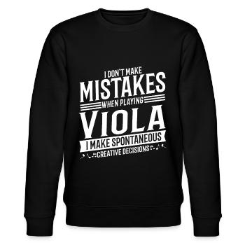 Bratsche Spieler Musikinstrument Musik Bratscher - Stanley/Stella Unisex Bio-Sweatshirt CHANGER  - Schwarz - Vorne - Nik (191cm) & Marisol (170cm)