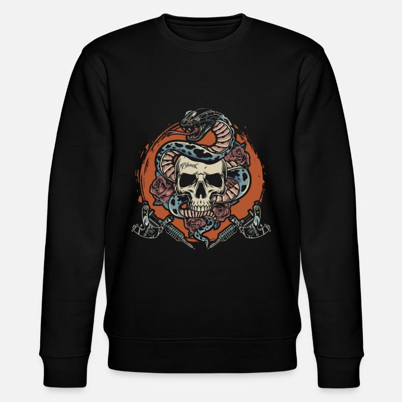Skull Snake Tattoo Lover Tattoo - Sweat bio CHANGER Stanley/Stella Unisexe - noir