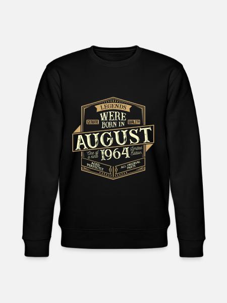 August 1964 birthday man - Stanley/Stella CHANGER Unisex Organic Sweatshirt - black