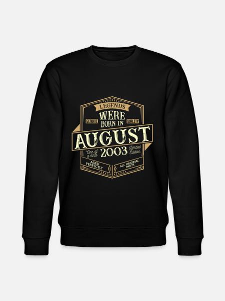 August 2003 Birthday Man - Stanley/Stella CHANGER Unisex Organic Sweatshirt - black