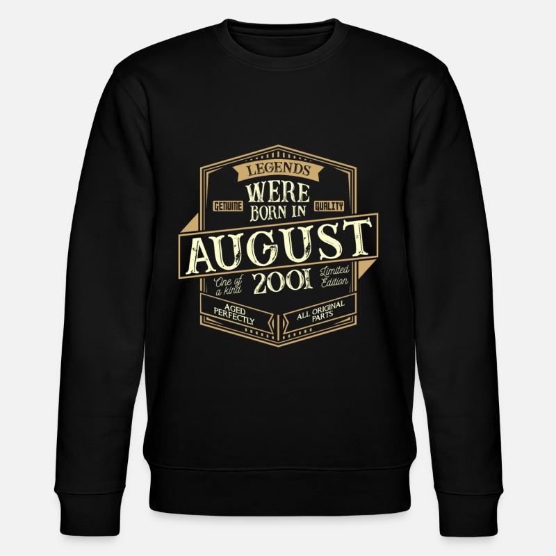 August 2001 Birthday Man - Stanley/Stella CHANGER Unisex Organic Sweatshirt - black