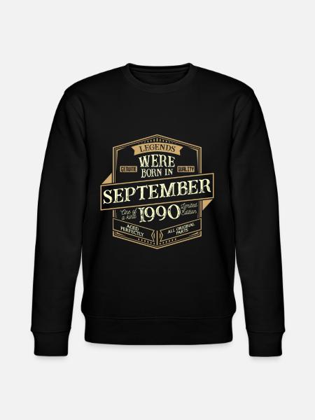 September 1990 birthday man - Stanley/Stella CHANGER Unisex Organic Sweatshirt - black