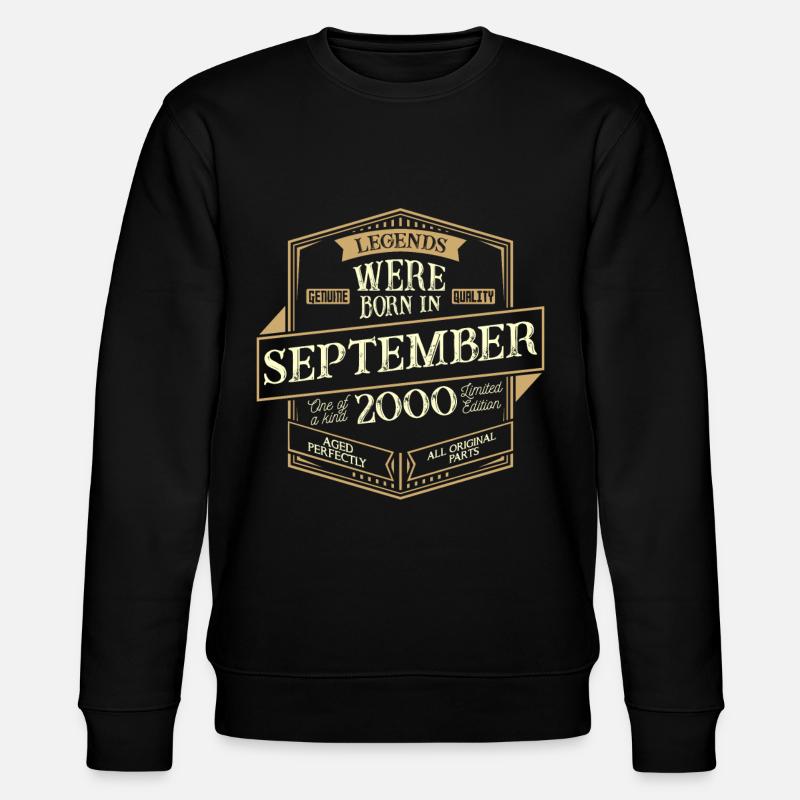 Septembre 2000 Anniversaire Homme - Sweat bio CHANGER Stanley/Stella Unisexe - noir