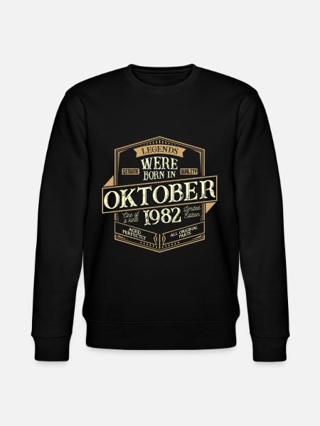 October 1982 Birthday Man - Stanley/Stella CHANGER Unisex Organic Sweatshirt - black