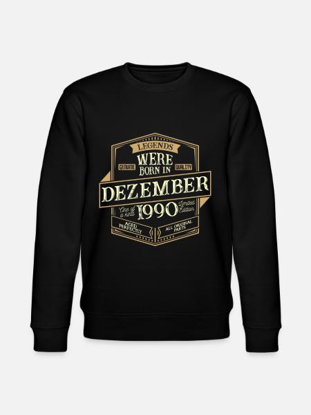 December 1990 Birthday Man - Stanley/Stella CHANGER Unisex Organic Sweatshirt - black
