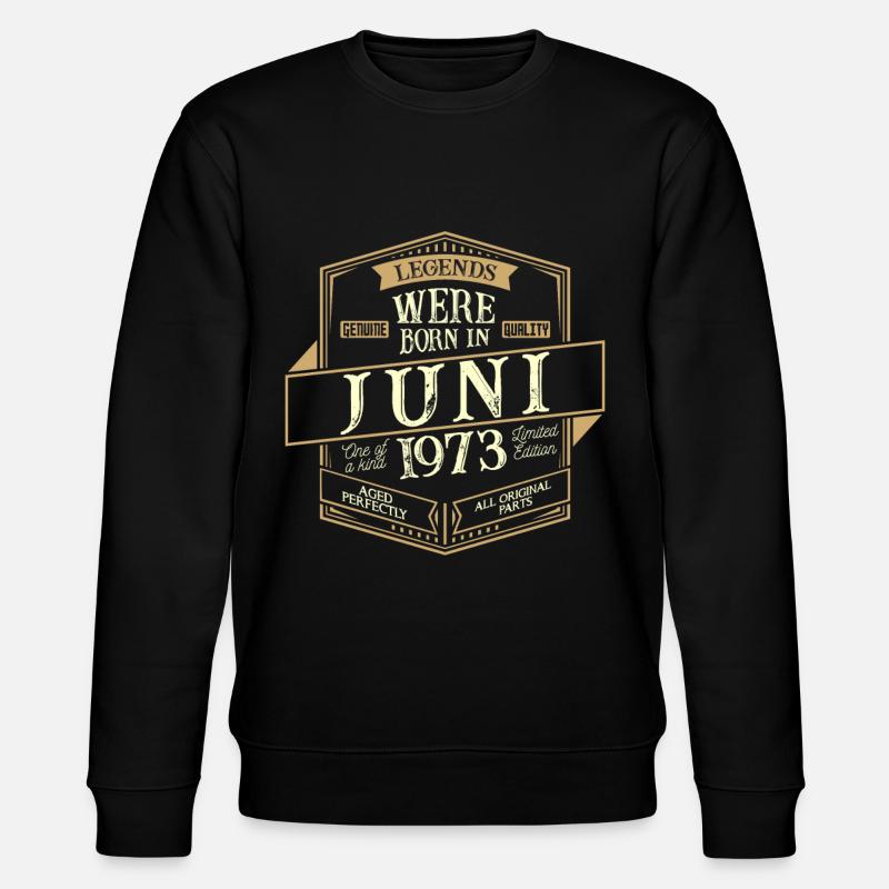 June 1973 Birthday Man - Stanley/Stella CHANGER Unisex Organic Sweatshirt - black