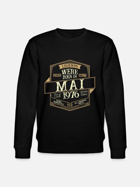 May 1976 Birthday Man - Stanley/Stella CHANGER Unisex Organic Sweatshirt - black
