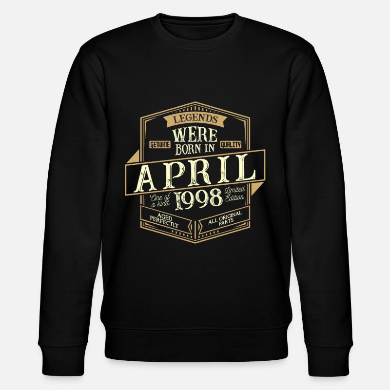 Avril 1998 Anniversaire Homme - Sweat bio CHANGER Stanley/Stella Unisexe - noir