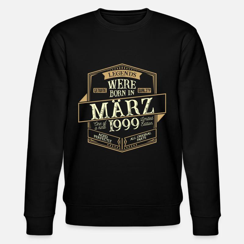 Mars 1999 Anniversaire Homme - Sweat bio CHANGER Stanley/Stella Unisexe - noir