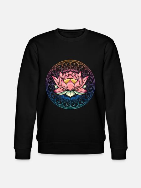 Lotus Mandala Spirituel Reiki Master Yoga - Stanley/Stella økologisk unisex-sweatshirt CHANGER - sort