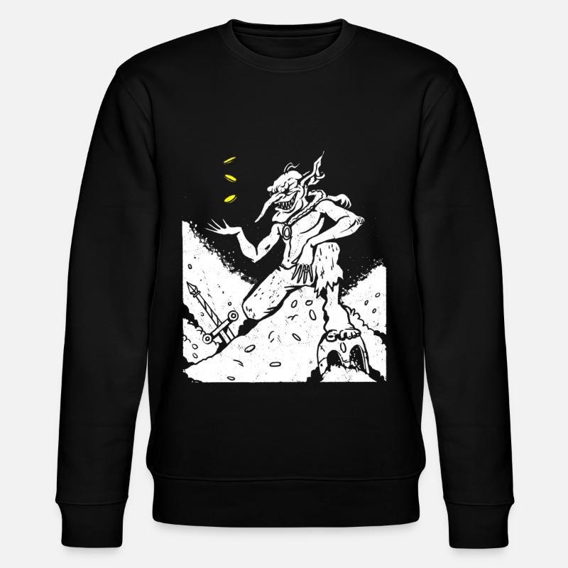 Medieval Goblin Creature - Stanley/Stella CHANGER Unisex Organic Sweatshirt - black