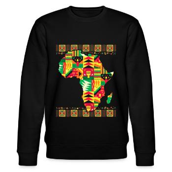 Carte africaine Kente Art Noir Afro - Sweat bio CHANGER Stanley/Stella Unisexe - noir - Devant - Nik (191cm) & Marisol (170cm)