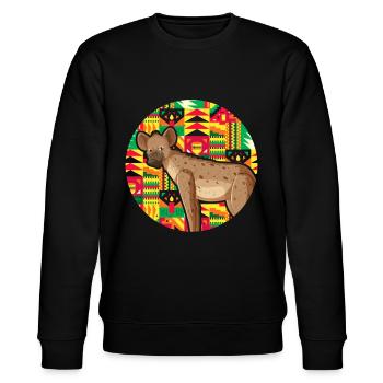 African wild dog Kente - Stanley/Stella CHANGER Unisex Organic Sweatshirt - black - Front - Nik (191cm) & Marisol (170cm)