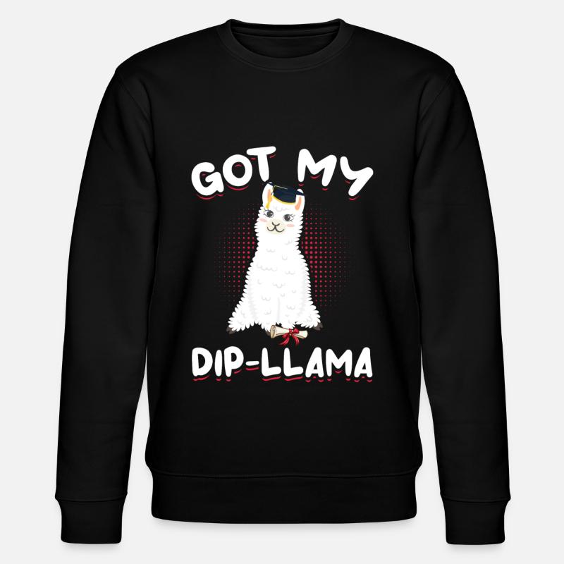 Abschluss Llama Diplom Absolvent - Stanley/Stella Unisex Bio-Sweatshirt CHANGER - Schwarz