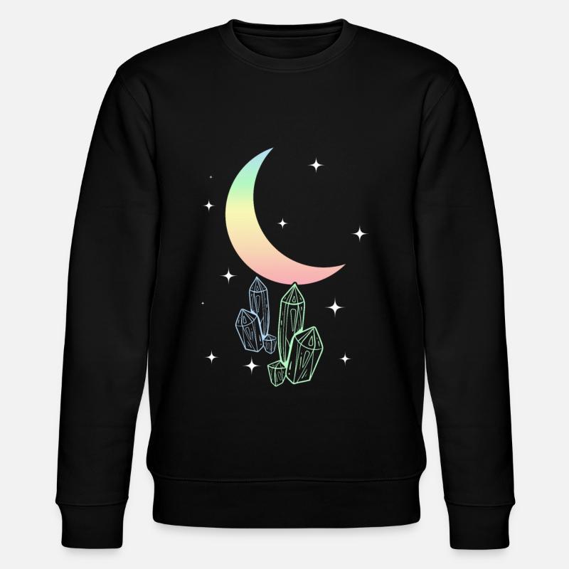 Pastel Goth Moon Aesthetic Kawaii - Stanley/Stella CHANGER Unisex Organic Sweatshirt - black
