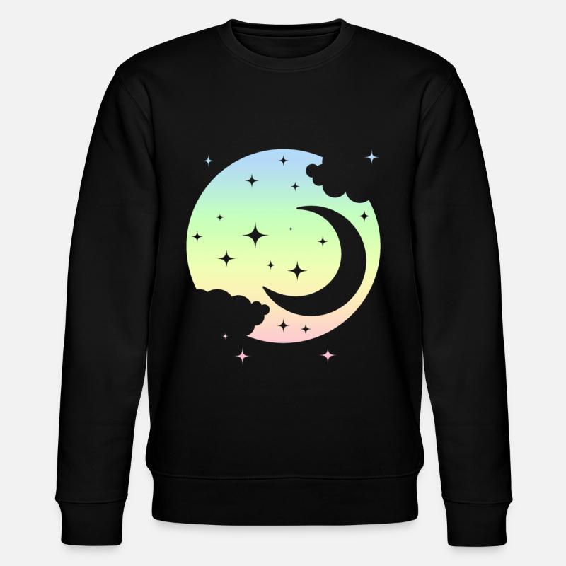 Kawaii Moon Pastel Goth Cute - Stanley/Stella CHANGER Unisex Organic Sweatshirt - black