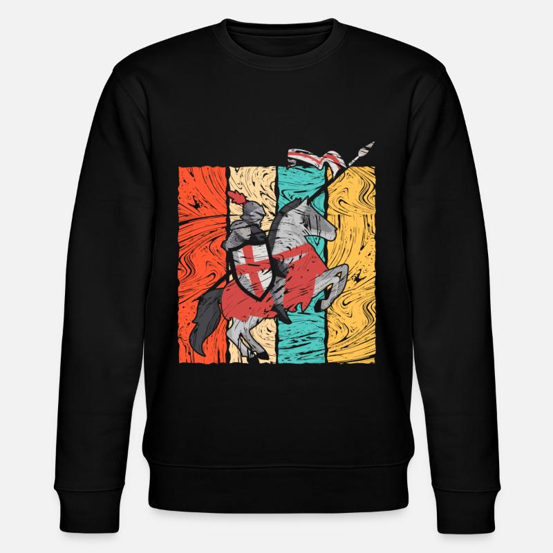 Chevalier médiéval Retro Riding - Sweat bio CHANGER Stanley/Stella Unisexe - noir