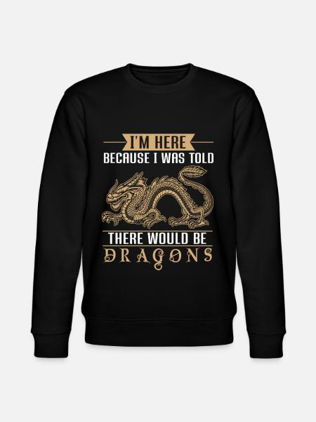 Men Boys Medieval Dragon Lover - Stanley/Stella CHANGER Unisex Organic Sweatshirt - black