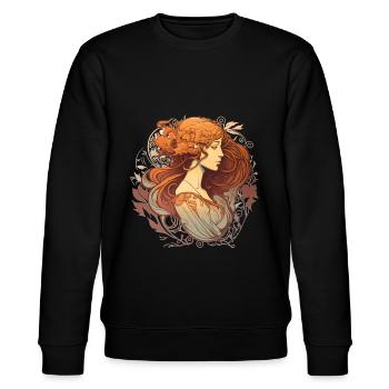 Mystischer Frauen-Jugendstil-Weg - Stanley/Stella Unisex Bio-Sweatshirt CHANGER  - Schwarz - Vorne - Nik (191cm) & Marisol (170cm)