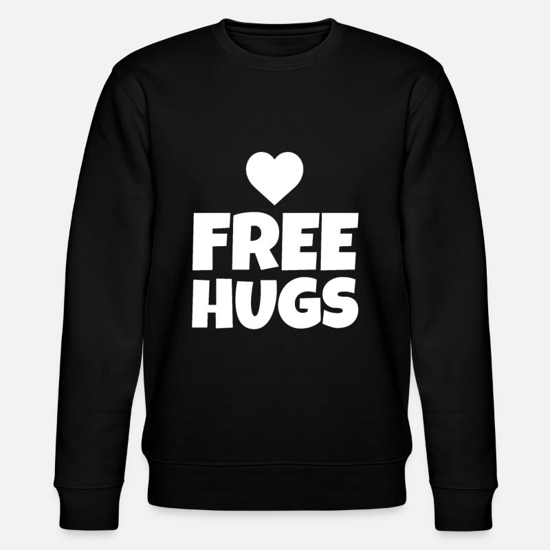 FREE HUGS - Stanley/Stella Unisex Bio-Sweatshirt CHANGER  - Schwarz