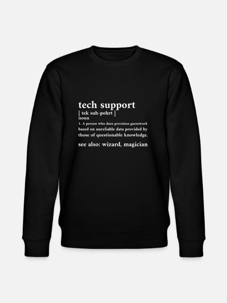 Tech Support Tek Suh-pohrt - Stanley/Stella Unisex Bio-Sweatshirt CHANGER - Schwarz