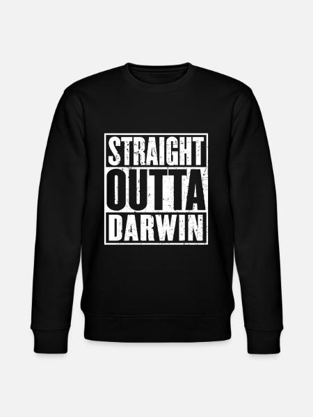 Straight Outta Darwin Vintage - Stanley/Stella CHANGER Unisex Organic Sweatshirt - black