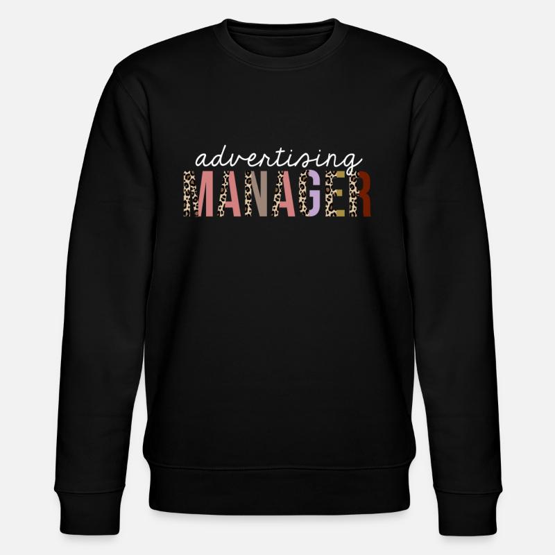 Werbemanager Leopard Print lustiges Geschenk - Stanley/Stella Unisex Bio-Sweatshirt CHANGER  - Schwarz